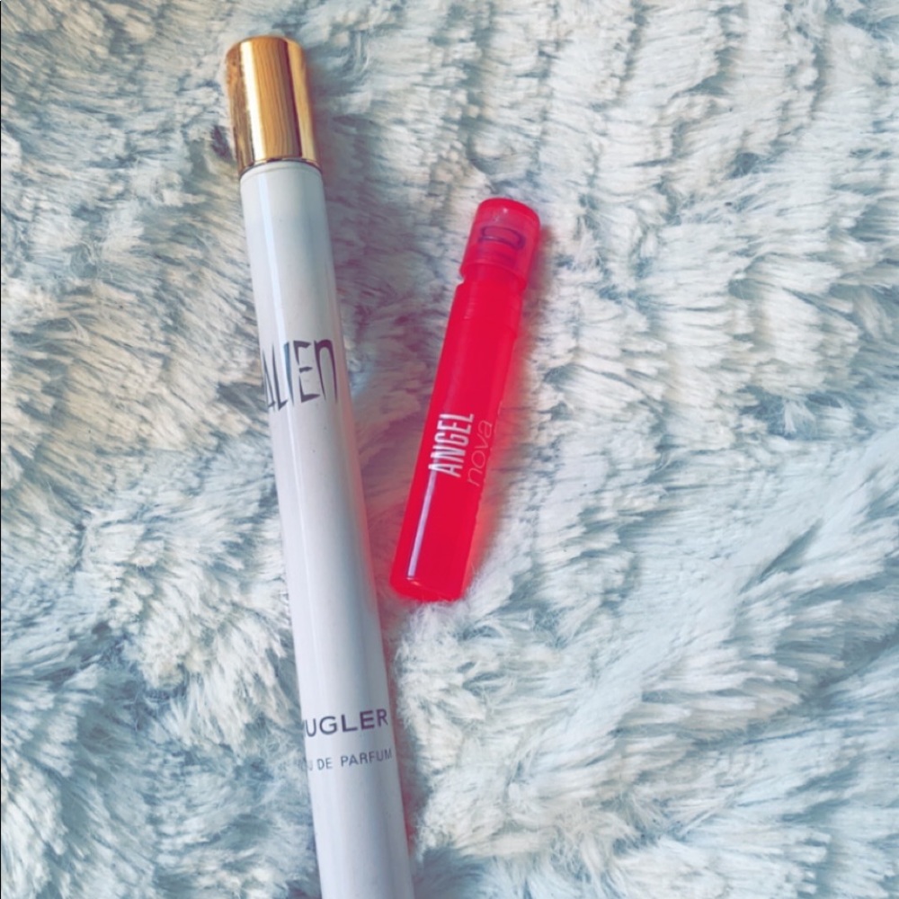 Mugler Alien purse size (0.23 fl oz) & Mugler Angel Nova sample size